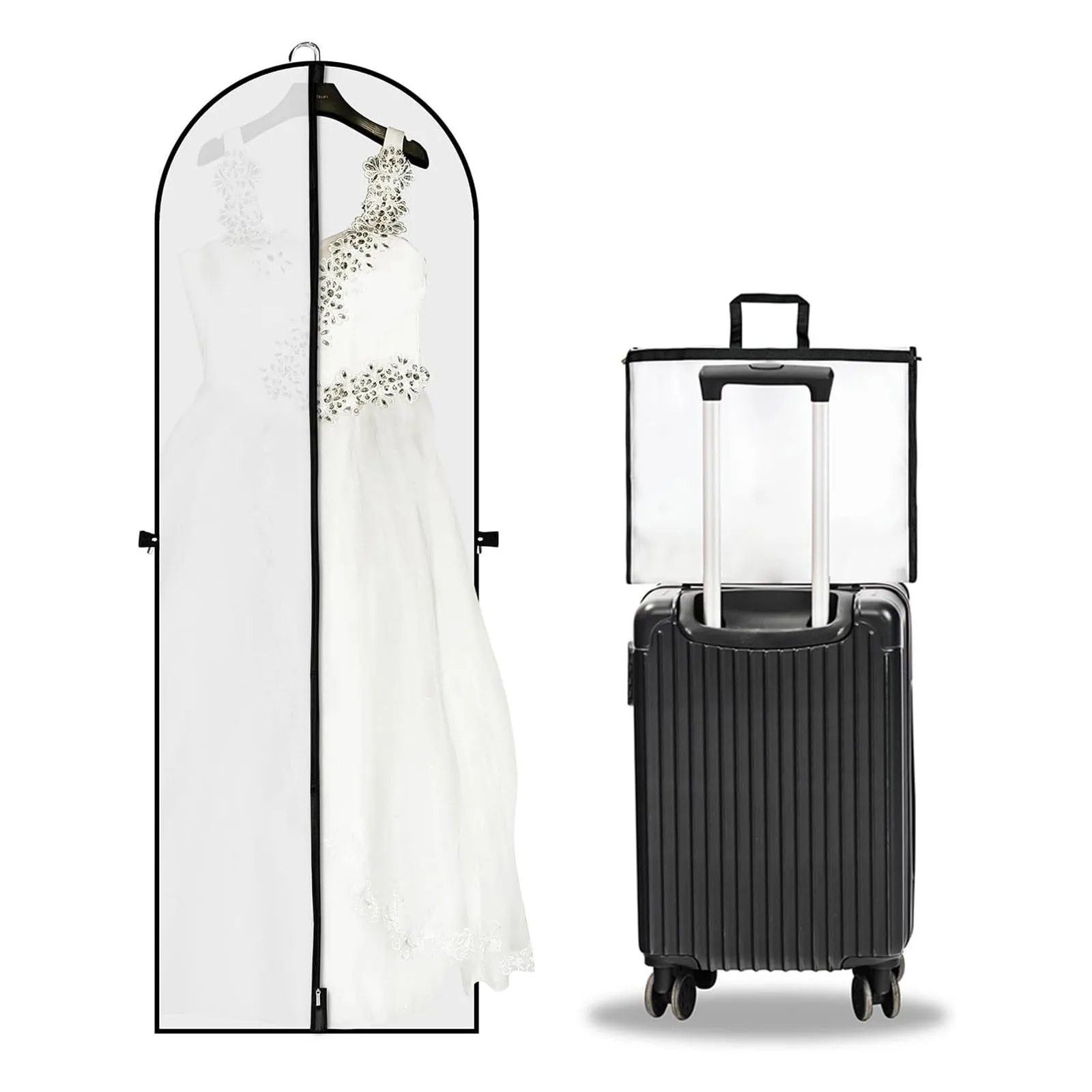 Women\'s Wedding Dust Breathable Cover Gowns Garment Bag Foldable Portable Hanging Luggage Fashion Storage Travel Bag