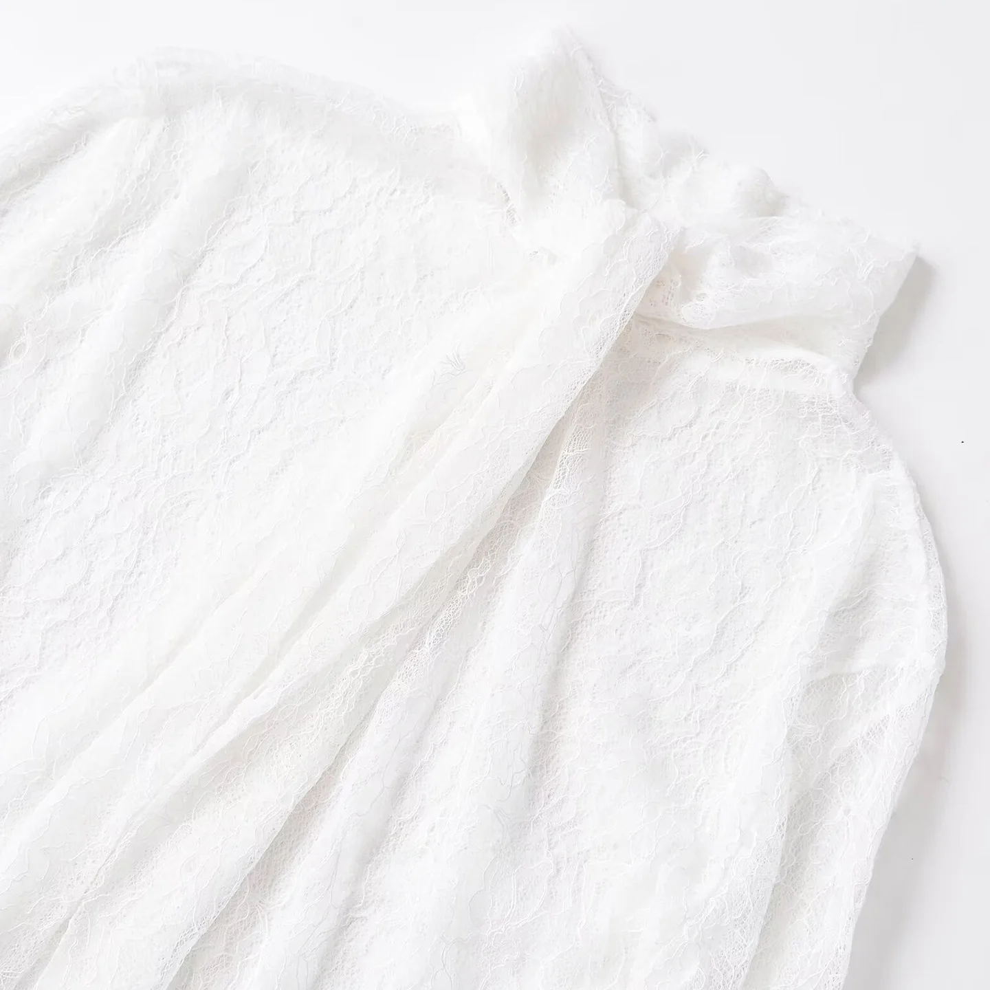 Ruffle Sve Lace Patchwork Top feminino irt Europeu Sle Long Sve Winter 2025 Z Marca Girl's Faion Ladies' Clo...