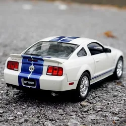 WELLY 1:24 2007 Ford Mustang Shelby Cobra GT500 Alloy Car Model Diecasts Metal Sports Car Model Simulation Collection Kids Gifts