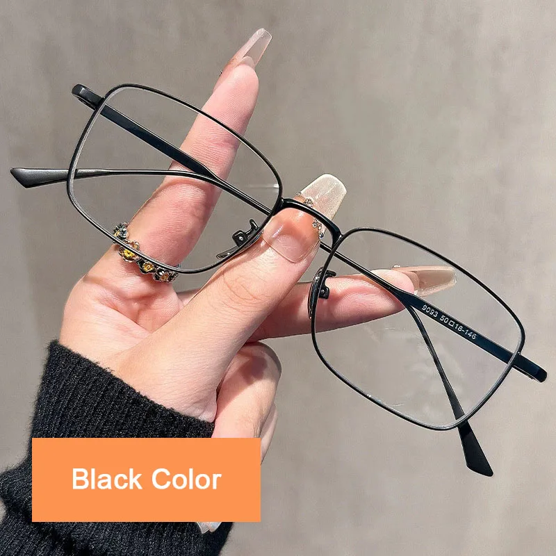 New Square Glasses Frame Men Metal Frame