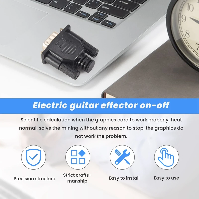 VGA Virtual Display Adapter Male Dummy Plug EDID Headless Ghost Emulator Lock Plate-DTA9