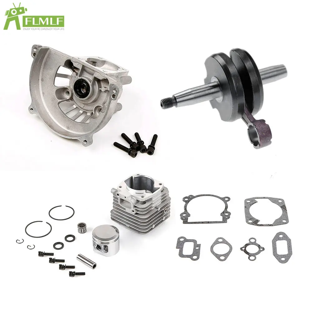 45cc Engine Upgrade Kit (Include Cylinder Piston Kit Crankshaft Crankcase) Fit for 1/5 HPI ROVAN KM BAJA 5B 5T 5SC Losi 5ive T