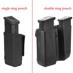 Tactical Single/Double Magazine Pouch Double Stack Mag Holster/Case/Holder for Glock 17/19/22/23/26/27 ( 9mm To .45 Caliber)