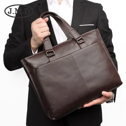 New Leather Briefcase Men's Atmosphere Lawyer's Bag Commuter Handbag Cow Leather Computer Bag