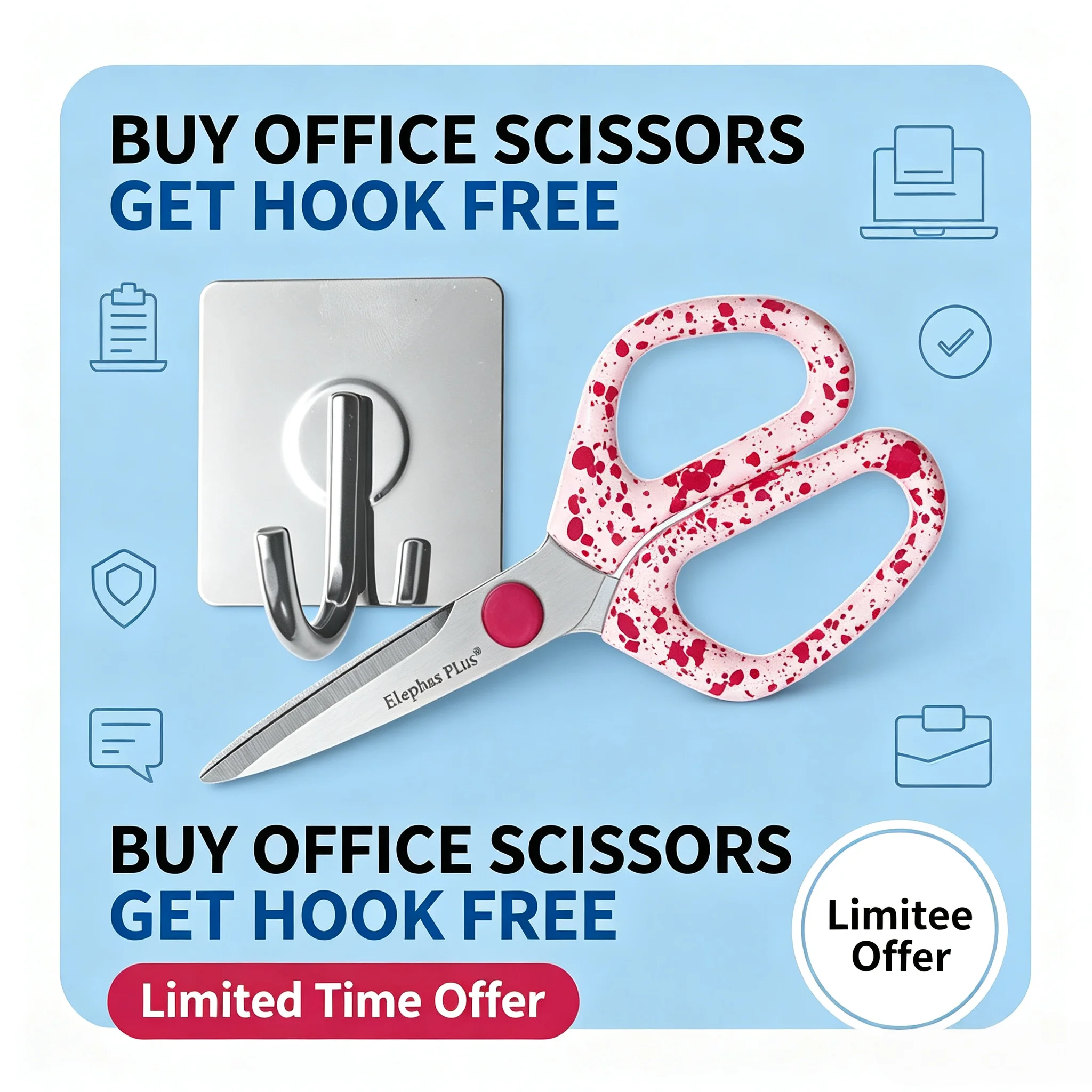 Stainless Steel Anti-Stick Scissors, Alloy Stationery, School Supplies, Office, Student, DIY, Hand Craft,