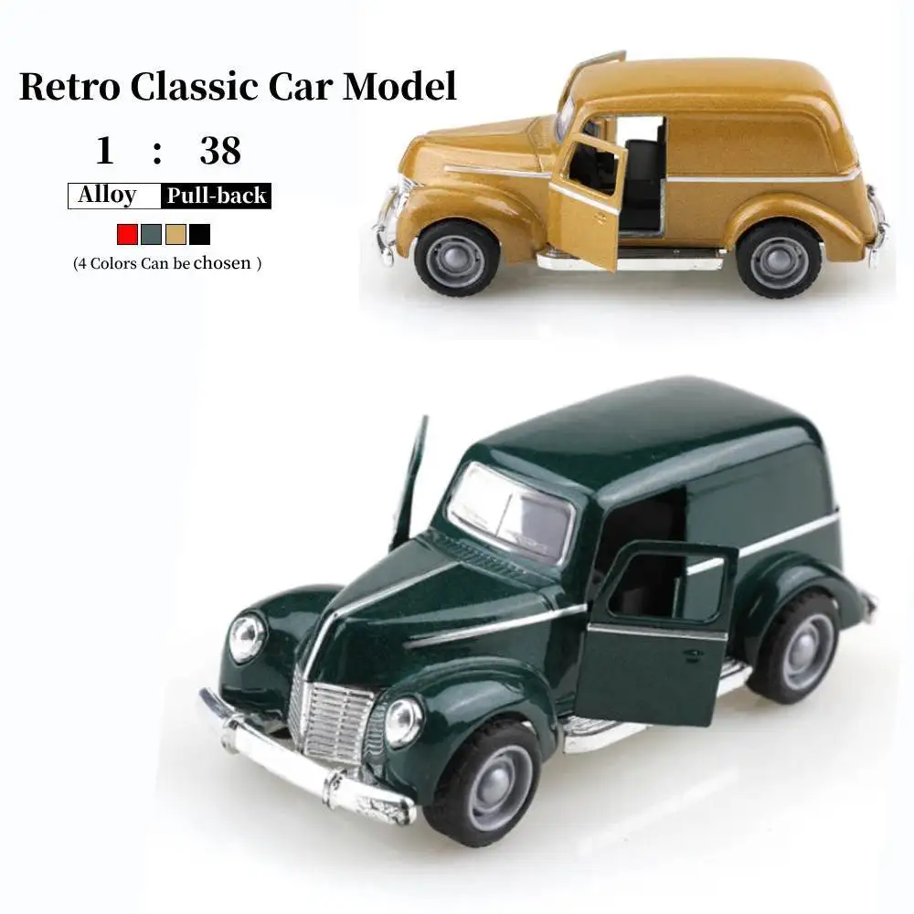 

Mini Retro Alloy Classic Car Model 1:38 Simulation Metal Pull-Back Diecast Car Model Kids Toy Collection Decor Christmas Gifts