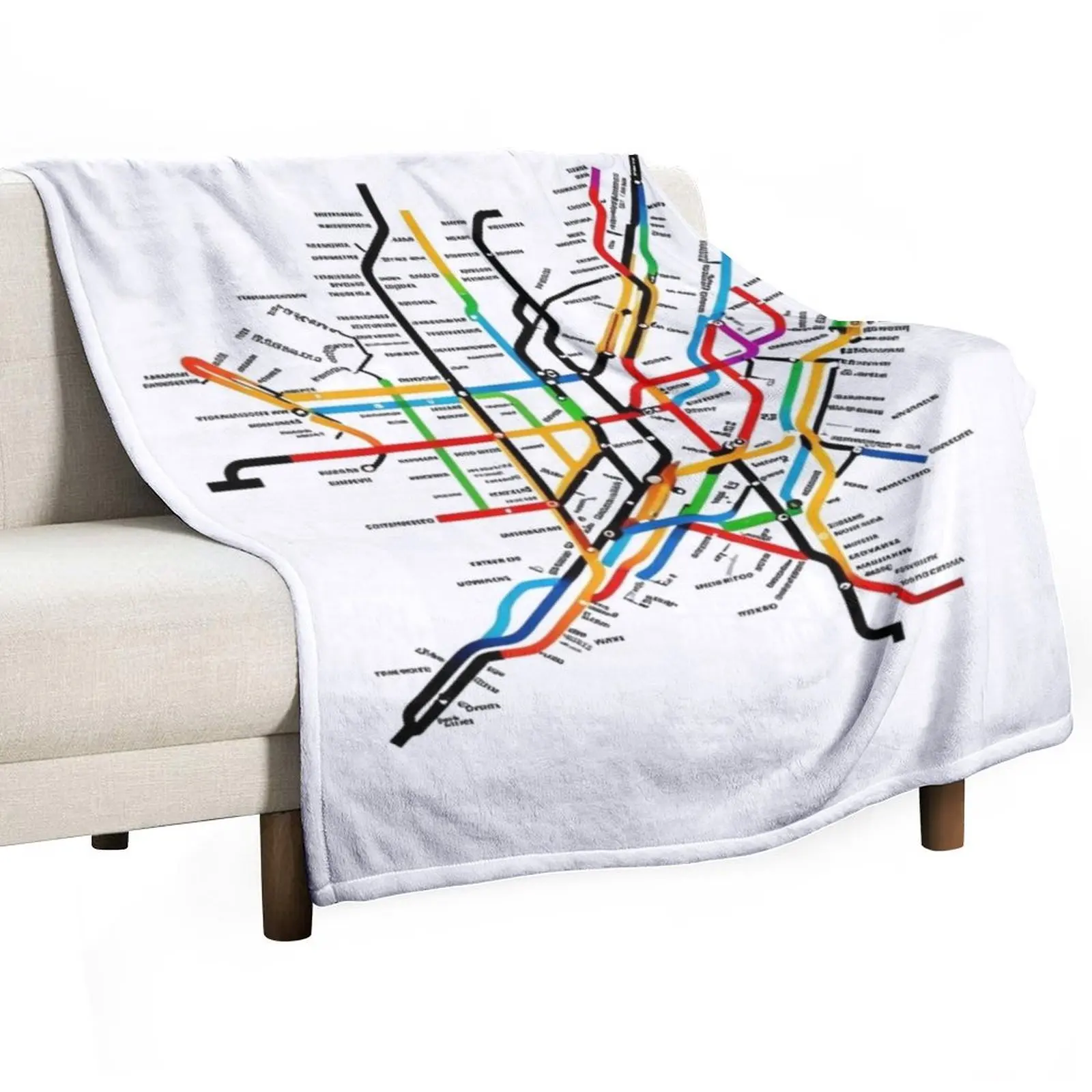 

mbta map Throw Blanket Polar Summer Beddings Soft Big Soft Plush Plaid Blankets