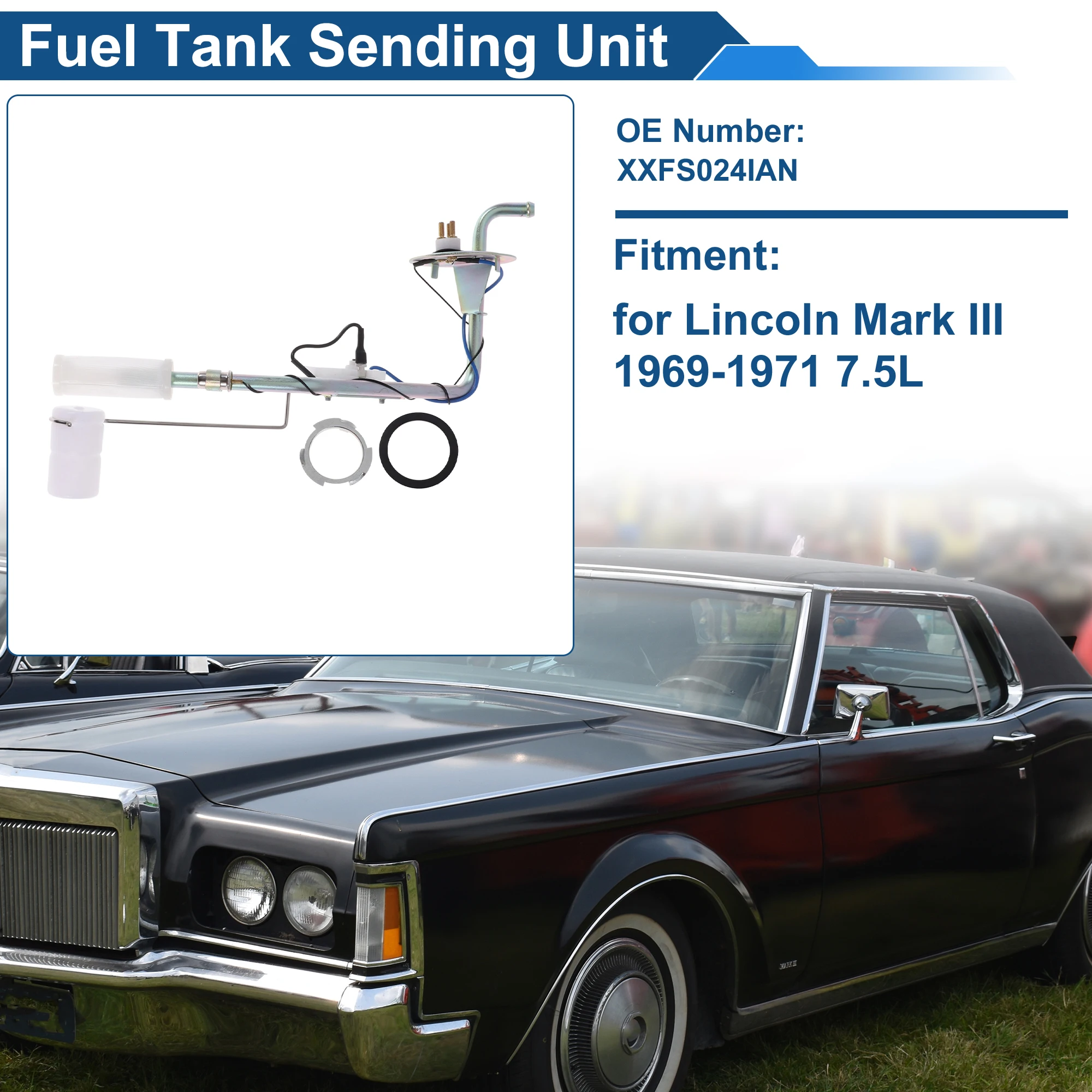 X Autohaux Fuel Level Sending Unit Module for Lincoln Mark III 1969-1971 7.5L No.XXFS024IAN