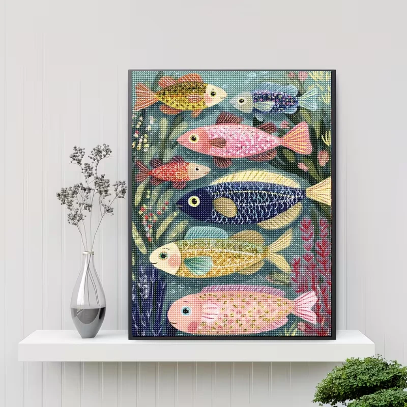 New 5D DIY Diamond Painting Kit Multicolor Fairy Tale Forest Landscape Full Diamond Art Mosaic Cross Stitch Home Wall Decor Gift