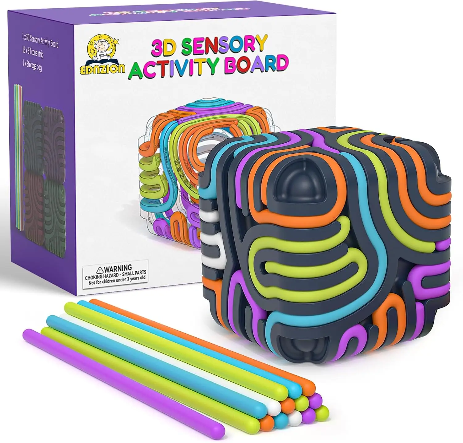 Scheda di attività sensoriale Cubo in silicone 3D Fidget Ball Giocattoli Calmante antistress per bambini Calma regalo di Natale per adulti