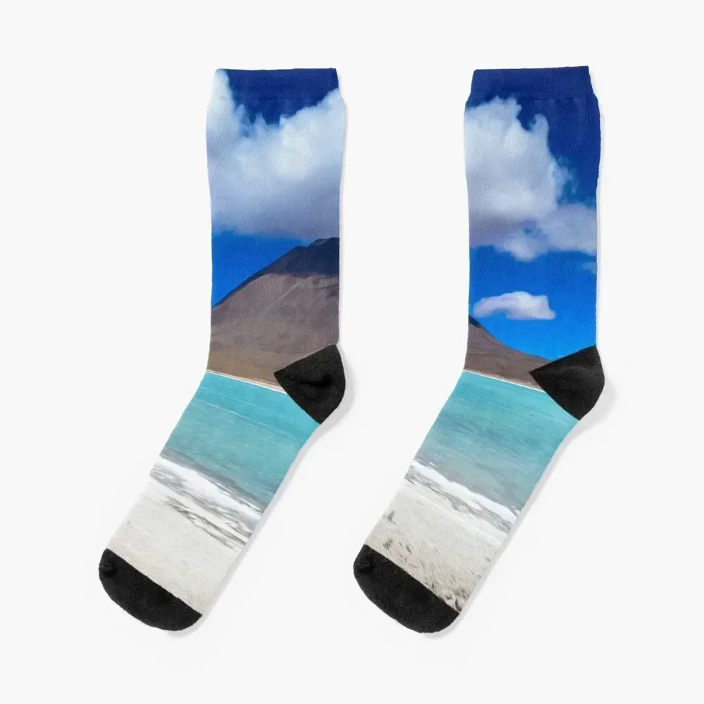 Laguna Verde Bolivia Sand Water Mountains Hills Socks cartoon Running Boy Child Socks Women's