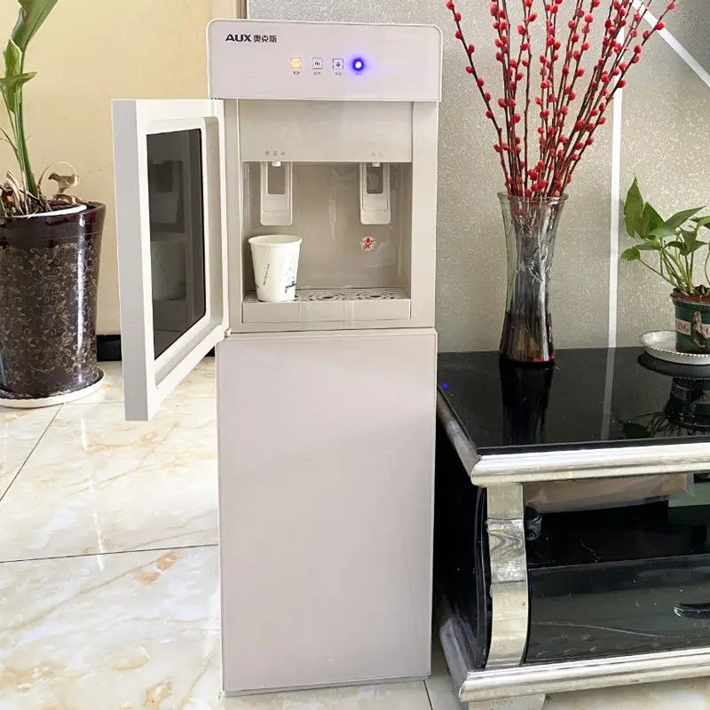 Floor-standing Vertical Water Heating and Heat Preservation Integrated Household Double Door Old-fashioned Water Dispenser White