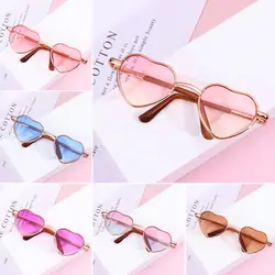 8cm Fashion Glasses Clothes For 20cm Dolls Cute Heart Shape Frame Plush Doll Eyeglasses for 1/3 1/4 BJD Dolls Mini Plush