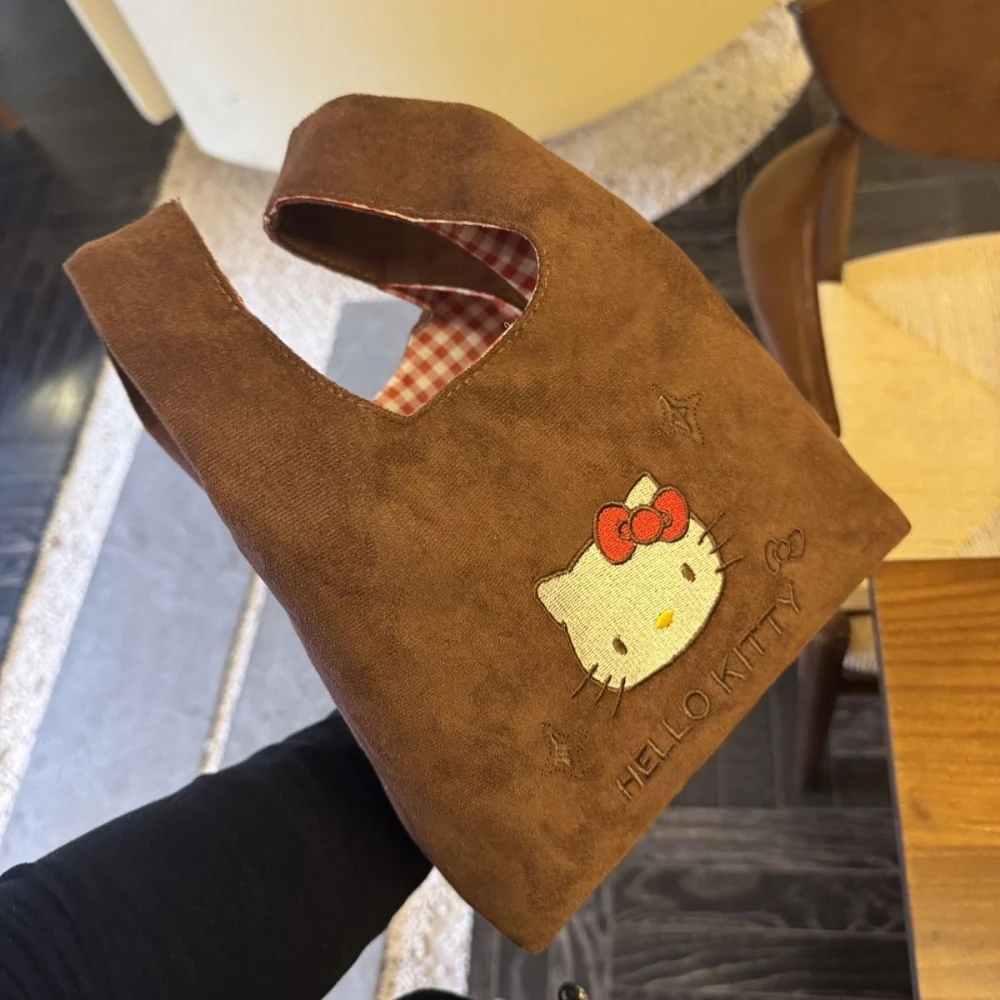 لطيف الكرتون مرحبا كيتي حقيبة يد فاخرة المرأة الجلد المدبوغ حقيبة صغيرة التنقل حقيبة يد Kawaii حقيبة كتف مفردة أنيمي حقيبة يد