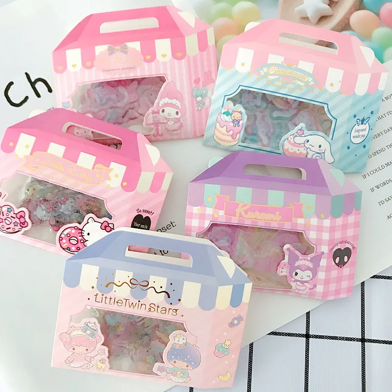 

Kawaii Sanrio Hello Kitty Little Twin Star Sticker Cartoon Cute Creativity My Melody Diy Journal Sticker Girls Birthday Gift