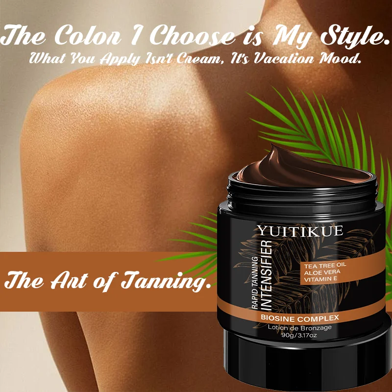YUITIKUE Rapid Tanning Intensifier Cream - No Sun Needed, Delivers Long-Lasting Medium Bronze Radiance - view 5