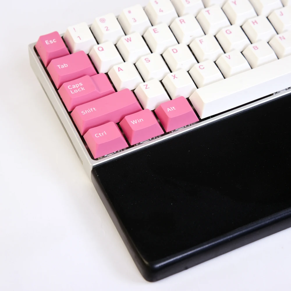 Mechanical Keyboard Wrist Rest Pad Support Quartz Pure Black Cool Anti-slip Handmade Customized Size Game PC Laptop