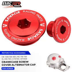 For Honda NC700 750 Engine Alternator Cover Oil Filler Screw Plug CTX XL 650 700 CB 1300 500 400SF Motorcycle Crankcase Case Cap