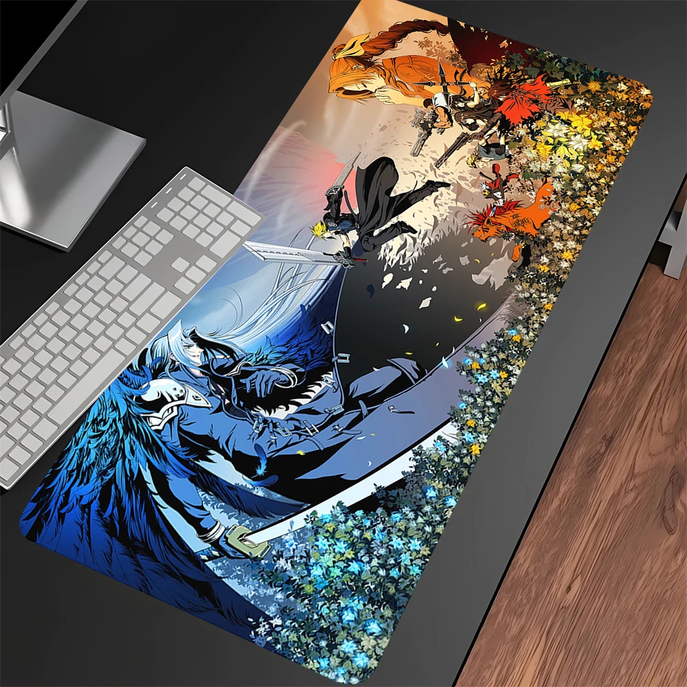 Final Fantasy Mouse Pad Pc Computer Gamer Wrist Lockrand Keyboard Mat Desktop Accessories Large Gamer Rubber Mousepad Speed Rug