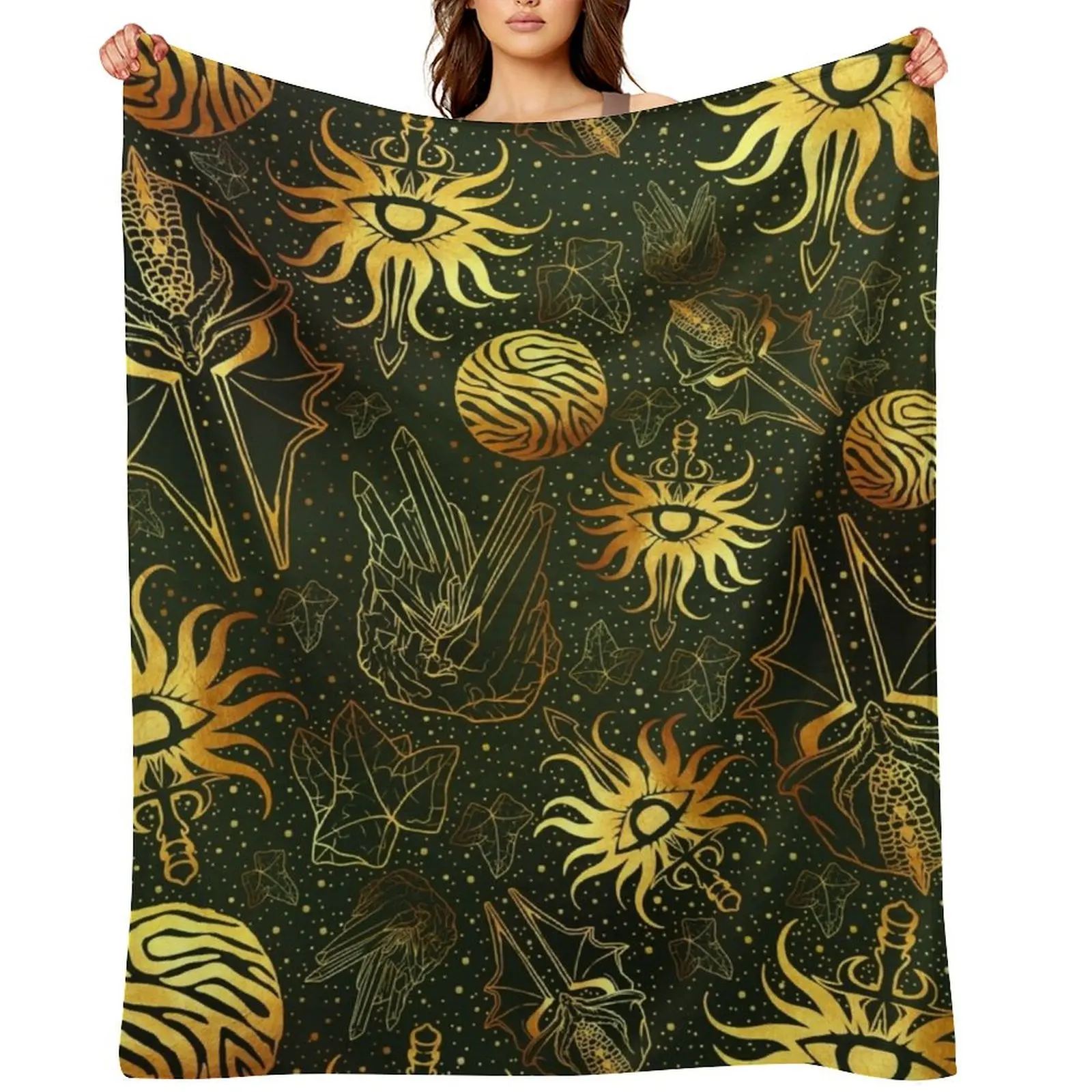 

For the Inquisition Dragon Age Inspired Origins II Inquisitor Throw Blanket Furrys anime decorative Large Blankets