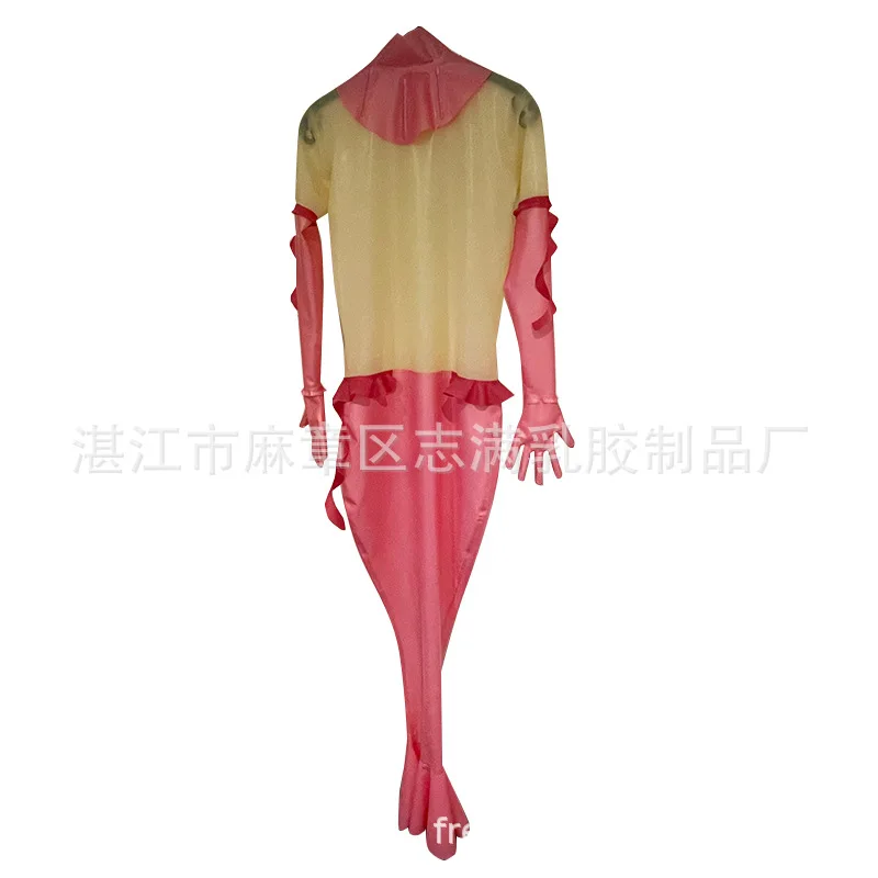 

Malaysia Imported Natural Latex Clothing Love Sexy Latex Clothing Men and Women Cos Comic Show Clothing Can Be Customized