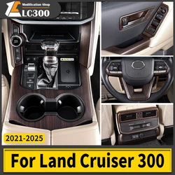For 2021-2025 Toyota Land Cruiser 300 High Configuration Peach Wood Texture Interior Accessories LC300 Upgraded Modification