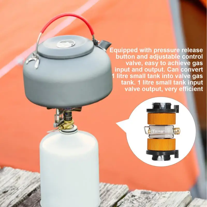 Camping Stove Fill Adapter Canister Adapter For Picnic Stove Reusable Portable Propane Tank Filling Adapter For Camping Hiking