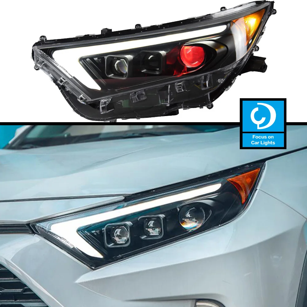 

Car Front Headlight For RAV4 RAV 4 2020 2021 Hybrid Fiesta LED HeadLamp Styling Dynamic Turn Signal Lens Automotive Accessories