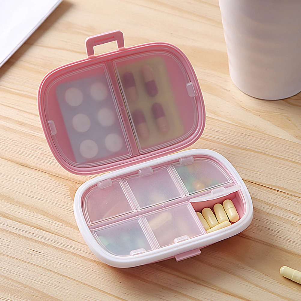 

2 Pcs Pill Box Portable Bottle Small Dispenser Pocket Case Daily Organizer Container Pills Boxes Mini