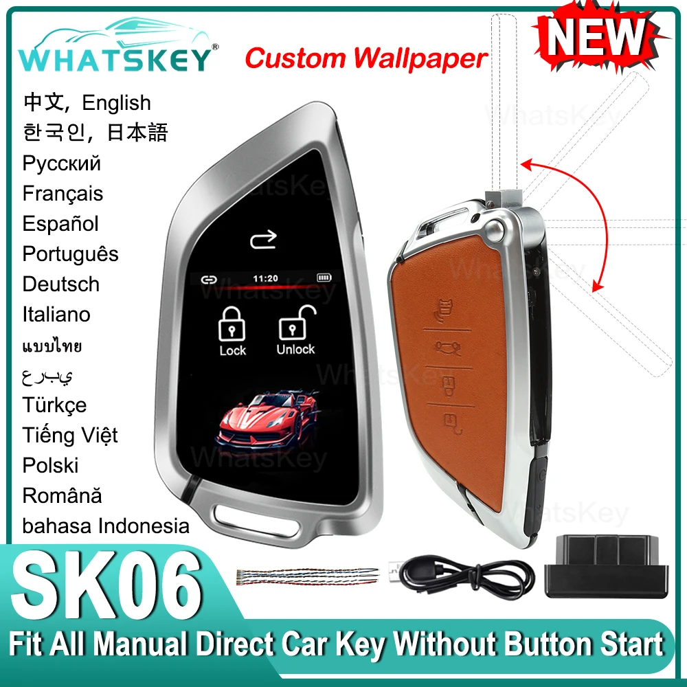 Universal Modified Smart Key LCD Screen For BMW For KIA For Nissan For Ford For Toyota Fits without one-button start button