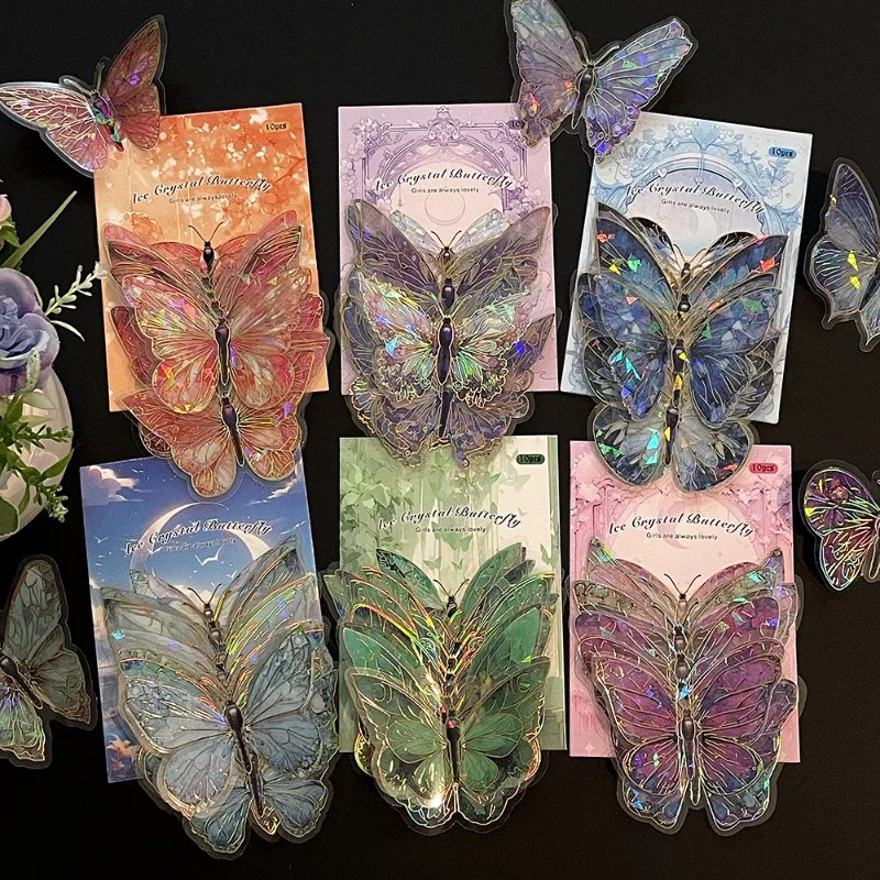 

Laser hot stamping butterfly wall stickers, exquisite decorations, DIY tents, stickers, bedroom creative materials
