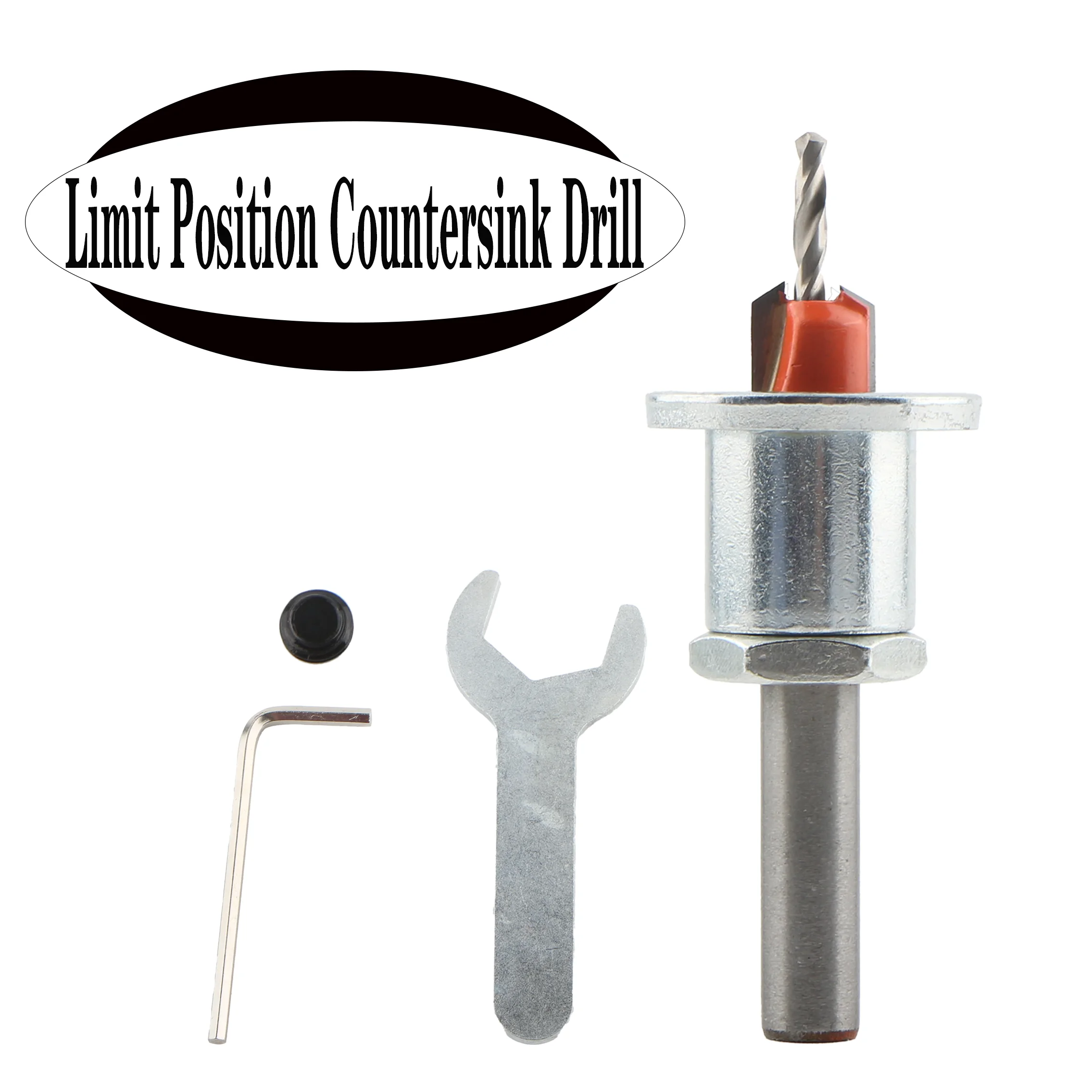

Woodworking Adjustable Countersink Drill Bits Set 8mm/10mm Shank Multi-Size Limiter Alloy Drill With Quick Change Core Limiter