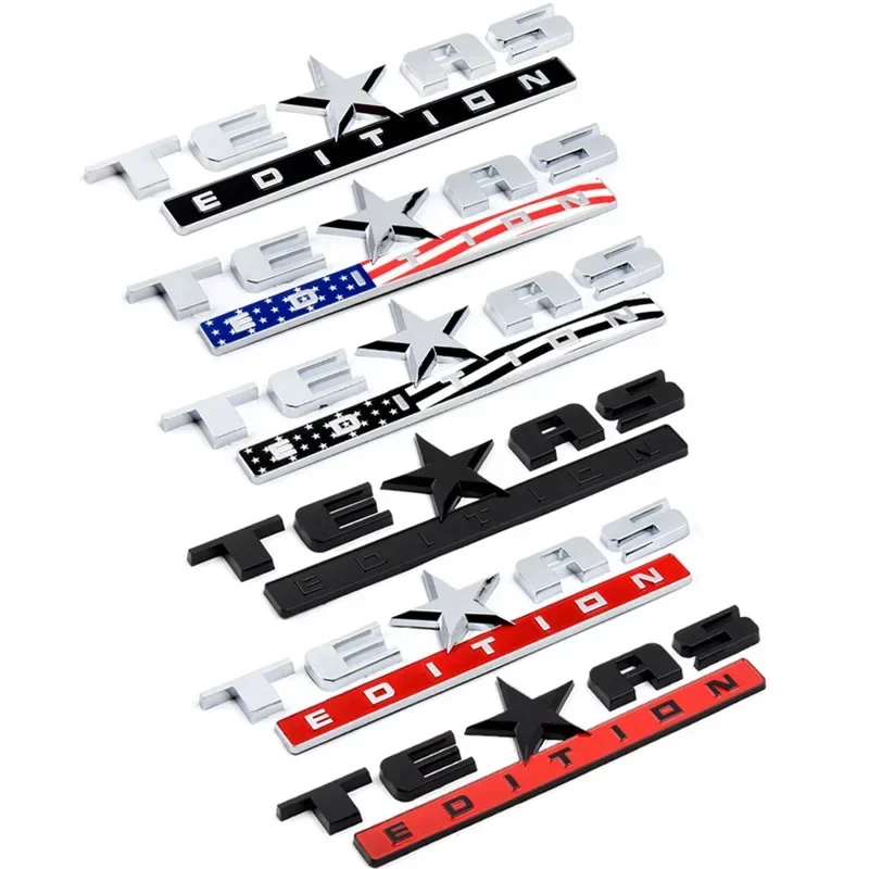 

3D ABS Car TEXAS EDITION Logo Decals Emblem Badge Sticker For Jeep Wrangler Compass Grand Cherokee Car Front Back Trunk Styling
