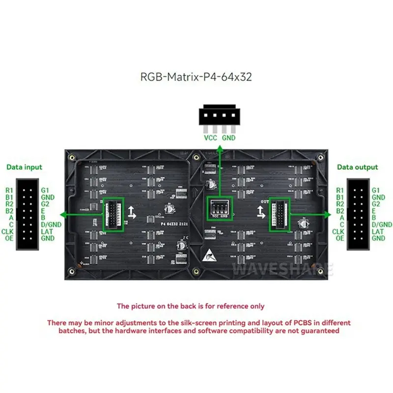 P4 LED Screen Panel Module 1/16 Scan Full Color P4 LED Matrix Display 256X128mm 64X32 Pixels