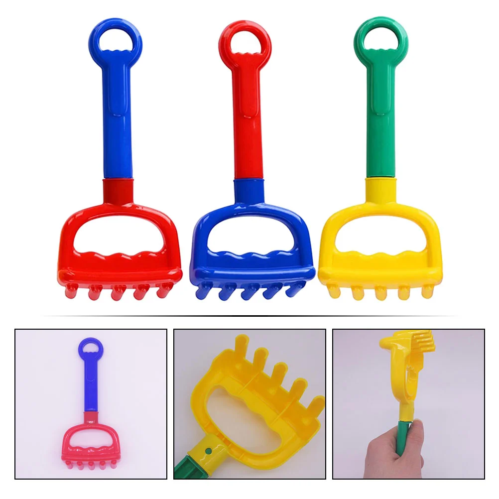 3 Pcs Children's Beach Rake Creative Game Toy Sand for Kids Toys Toddlers 1-2 Pp Baby