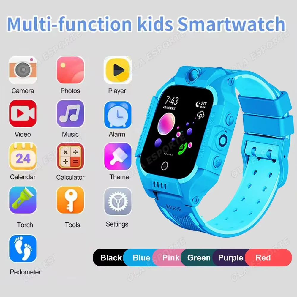 Reloj inteligente para niños, tarjeta Sim 2G, reloj para niños, rastreador GPS SOS, regalos para estudiantes, cámara HD, videollamada, reloj inteligente 2025 nuevo