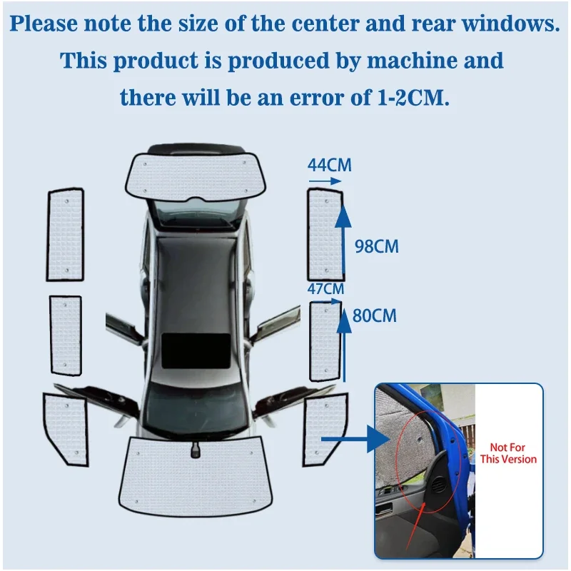 Car Full Sun Visors For Volkswagen VW Transporter Caravelle Multivan Doubleback T5 SWB 2003~2015 Car Sun Visor Cover Accessories