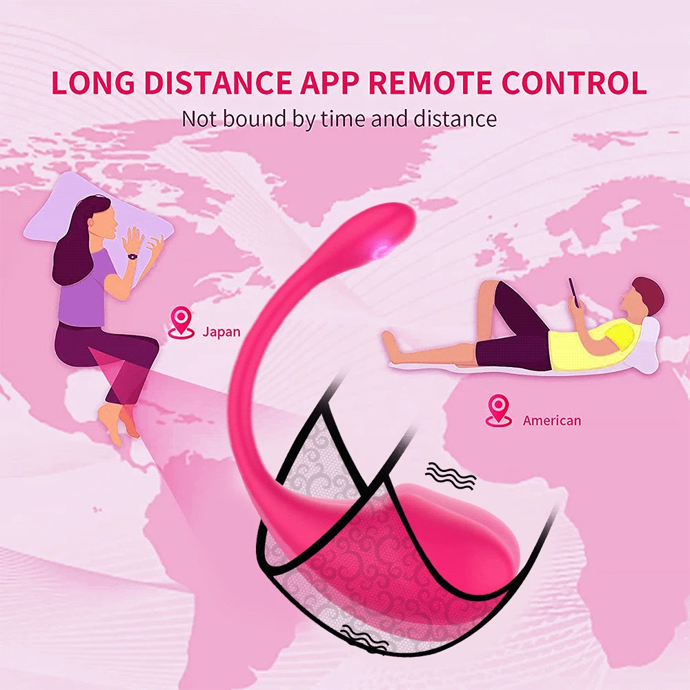 Wireless Bluetooth App Vibrator for Women Vagina G Spot Vibrating Egg Long Distance Control Panty Sex Toys for Adult Couple Game