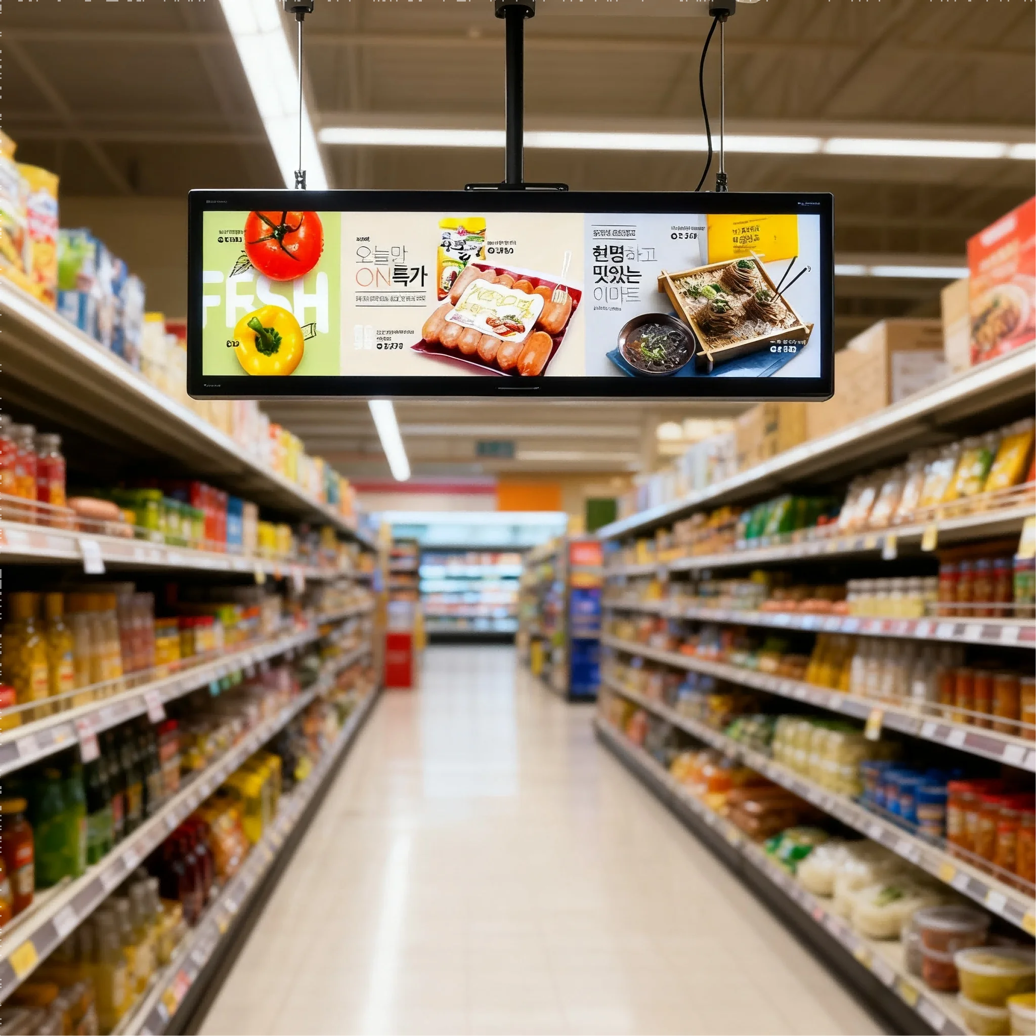 19inch Hot Sale Ultra Wide Commercial Digital Signage Shelf Edge Screen Monitor Lcd Stretched Bar Display Bar Lcd Screen