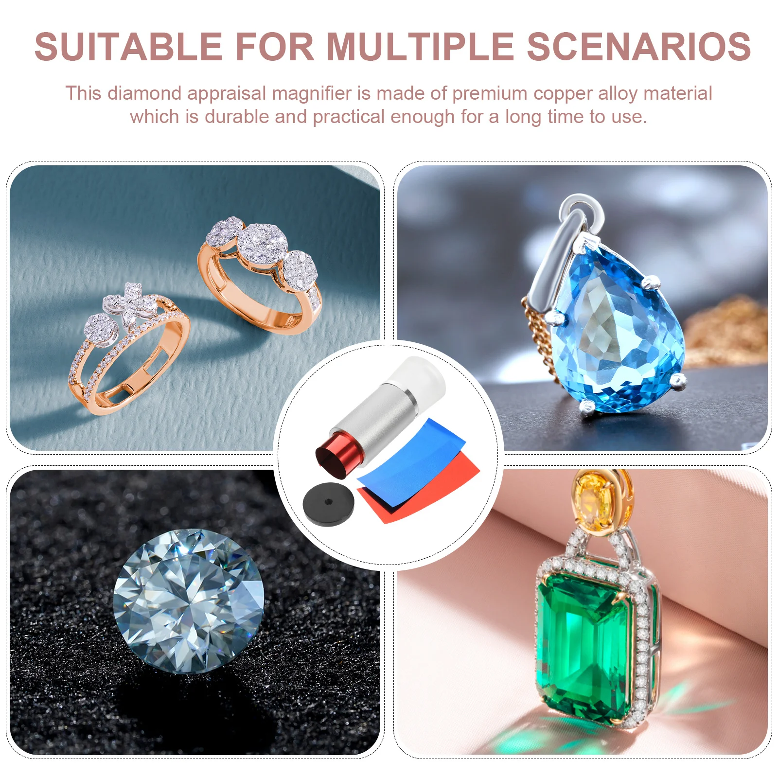 

Jewellers Magnifier Handheld Multipurpose Magnifying Glasses Jewelry Loupe Jeweler Tools