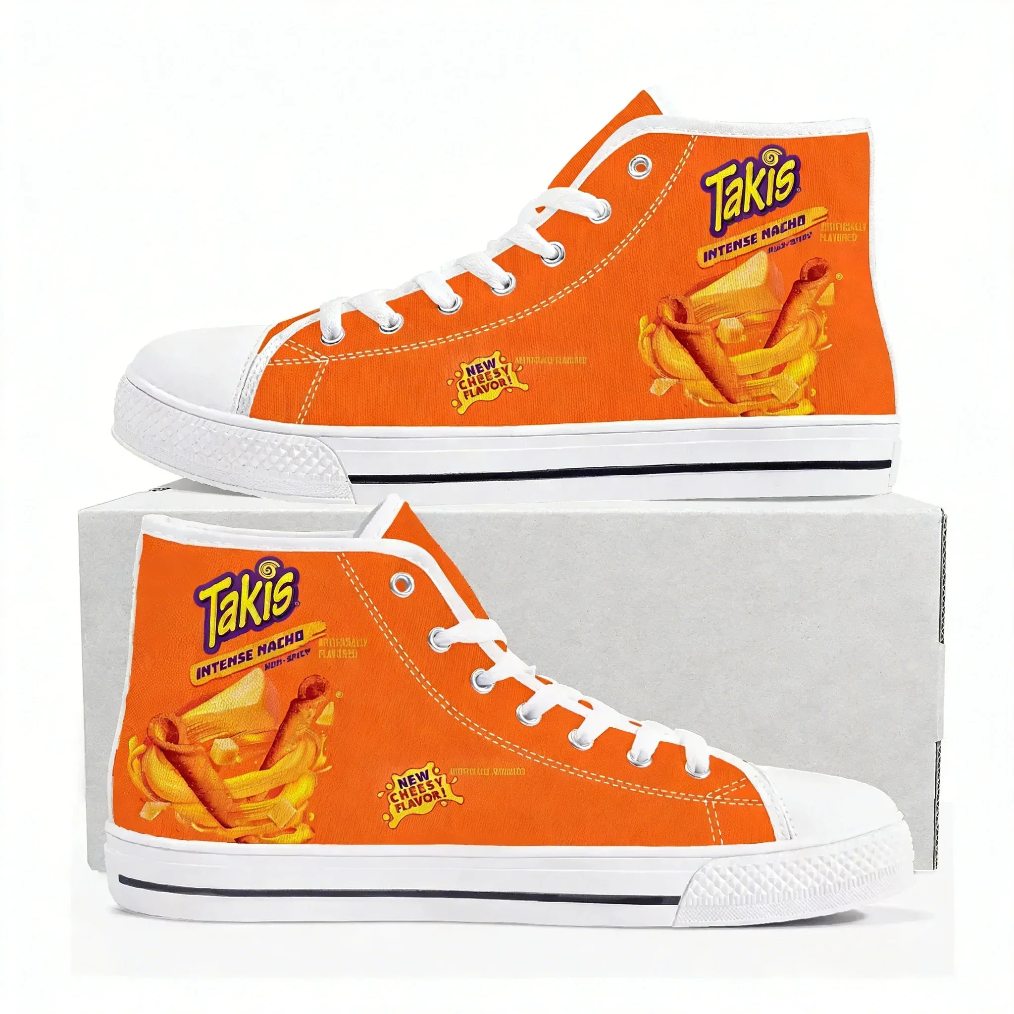 

Funny Chips Takis Food Snack High Top Sneakers Mens Womens High Quality Canvas Sneaker couple Casual Shoe Custom Shoes