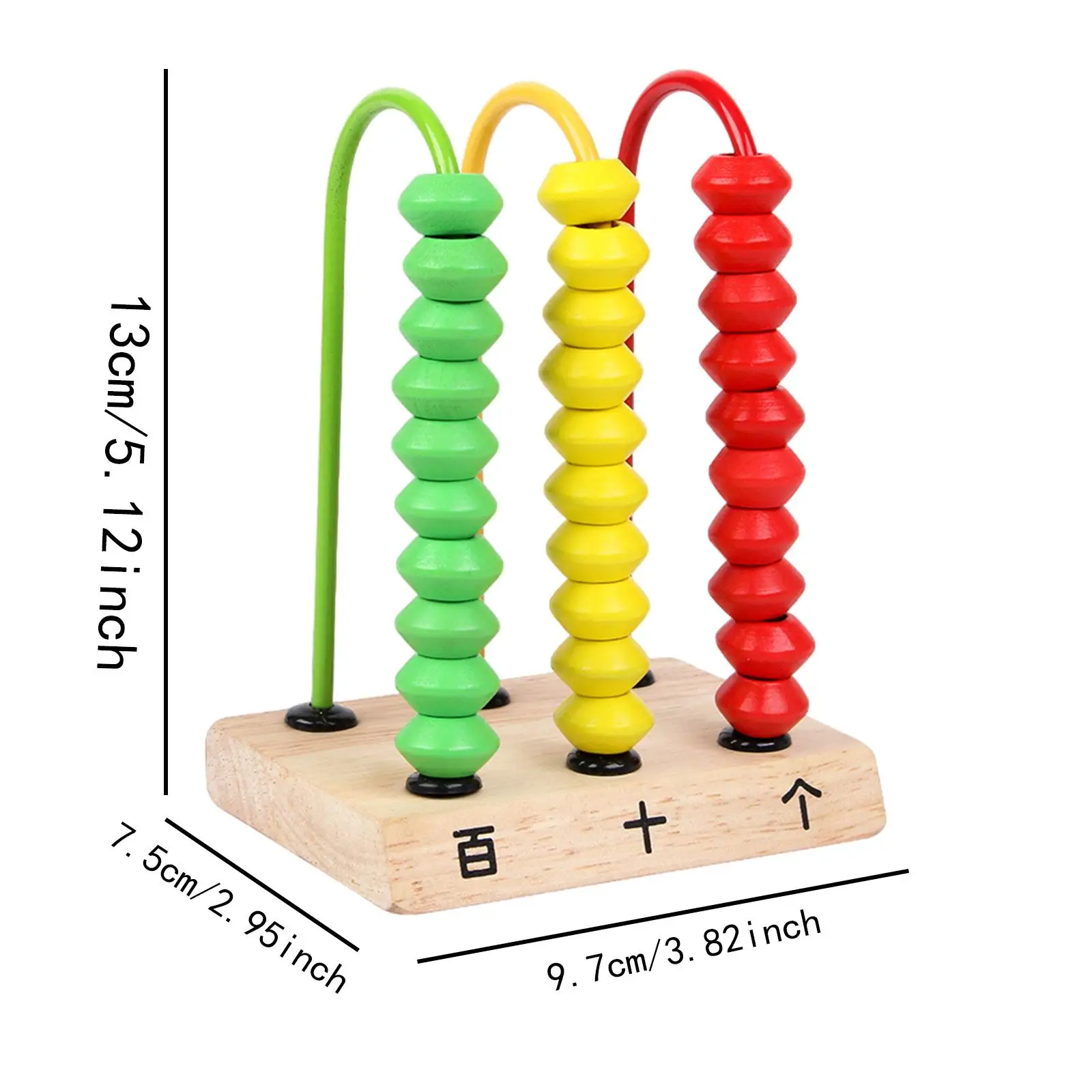 I giocattoli di apprendimento del giocattolo dell'abaco di legno sviluppano il colore di coordinazione degli occhi della mano delle abilità di matematica