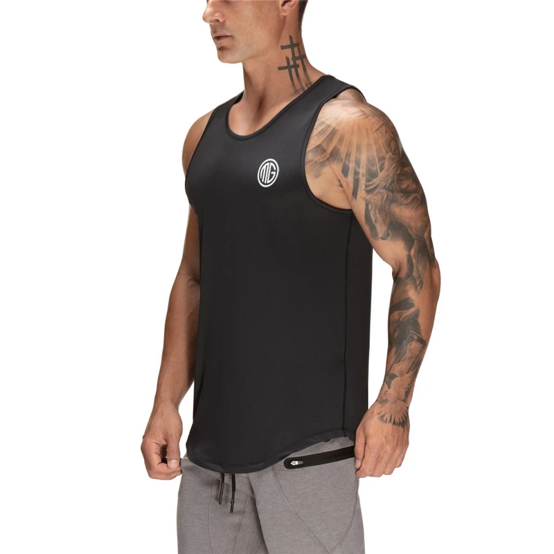 Quick Dry Running Vests For Mens Plain Mesh Summer Gym Workout jogging Sleeveless Tank Top Breathable Fitness Bodybuilding Shirt