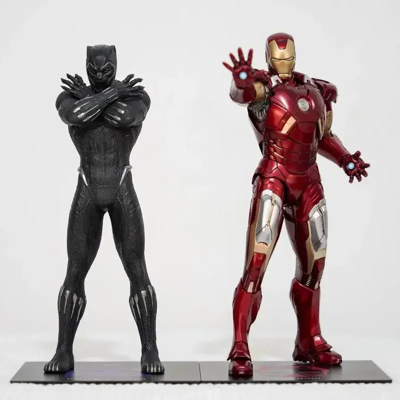 Authentic Shouwu Rewards A Award Final Reward Iron Man MK7 Black Panther Handmade Statue Marvel Model Toys Gifts