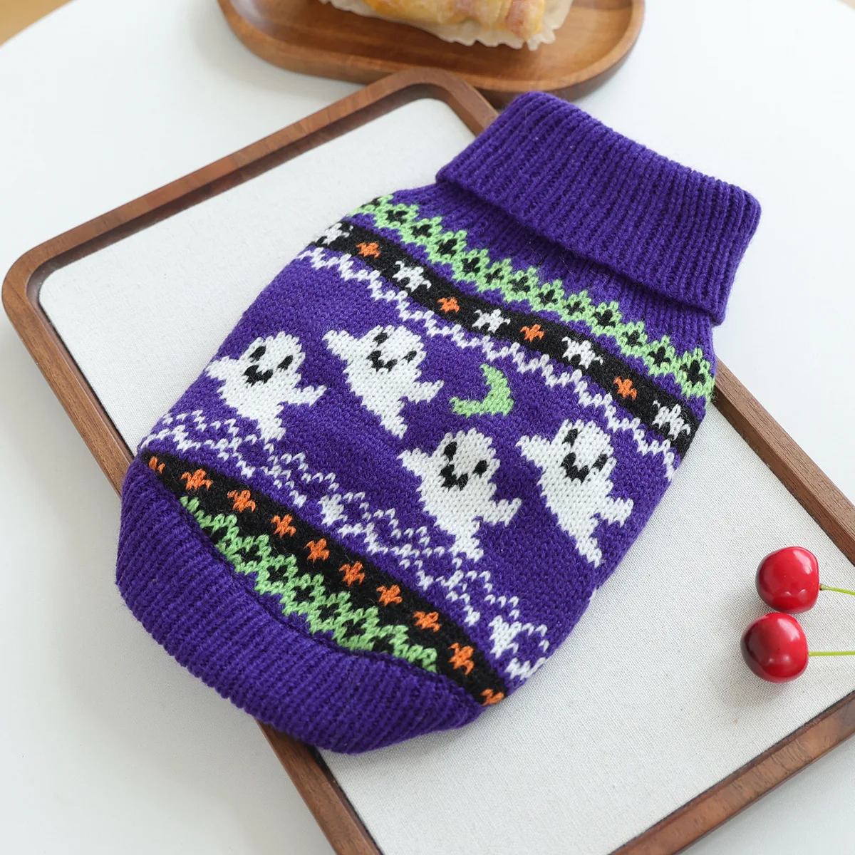 Halloween-Kostüme für Hunde, Herbst-Winter-Pullover, Mantel und Jacke, XS-XL, hoher Kragen, Katzenkleidung, Chihuahua, Yorkshire – Detail 5