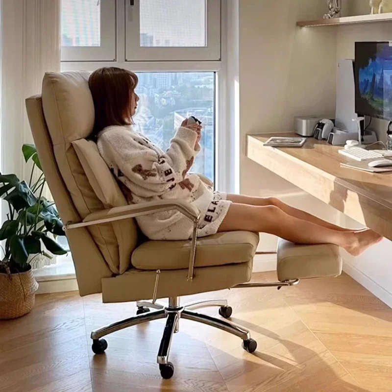 Luxury Vanity Office Chair Swivel Study Recliner Modern Office Chair Ergonomic Computer Sillas De Oficina Library Furniture