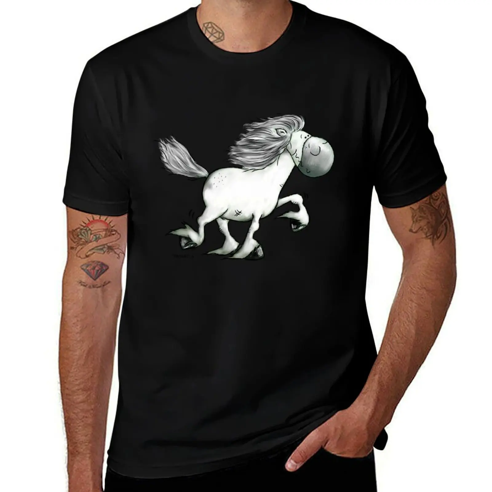 

Running Icelandic Horse T-Shirt anime t shirts oversize cotton t shirt pack T-Shirt
