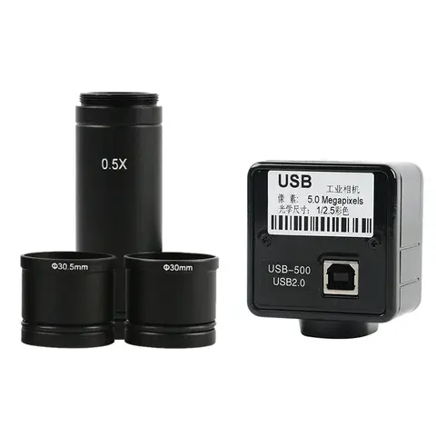 전자 디지털 비디오 현미경 카메라, 이미지 캡처용, 0.5X 접안 렌즈, C 마운트, 23.2mm 어댑터, 30/30.5mm 링, USB2.0 Best5 전자 디지털 비디오 현미경 카메라, 이미지 캡처용, 0.5X 접안 렌즈, C 마운트, 23.2mm 어댑터, 30/30.5mm 링, USB2.0 Best5