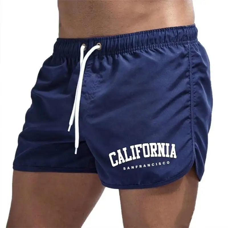 High Quality Mens Beach Shorts Printed Trunks Casual Jogging  Sports Trousers Quick Drying Swimming Surf Man Summer