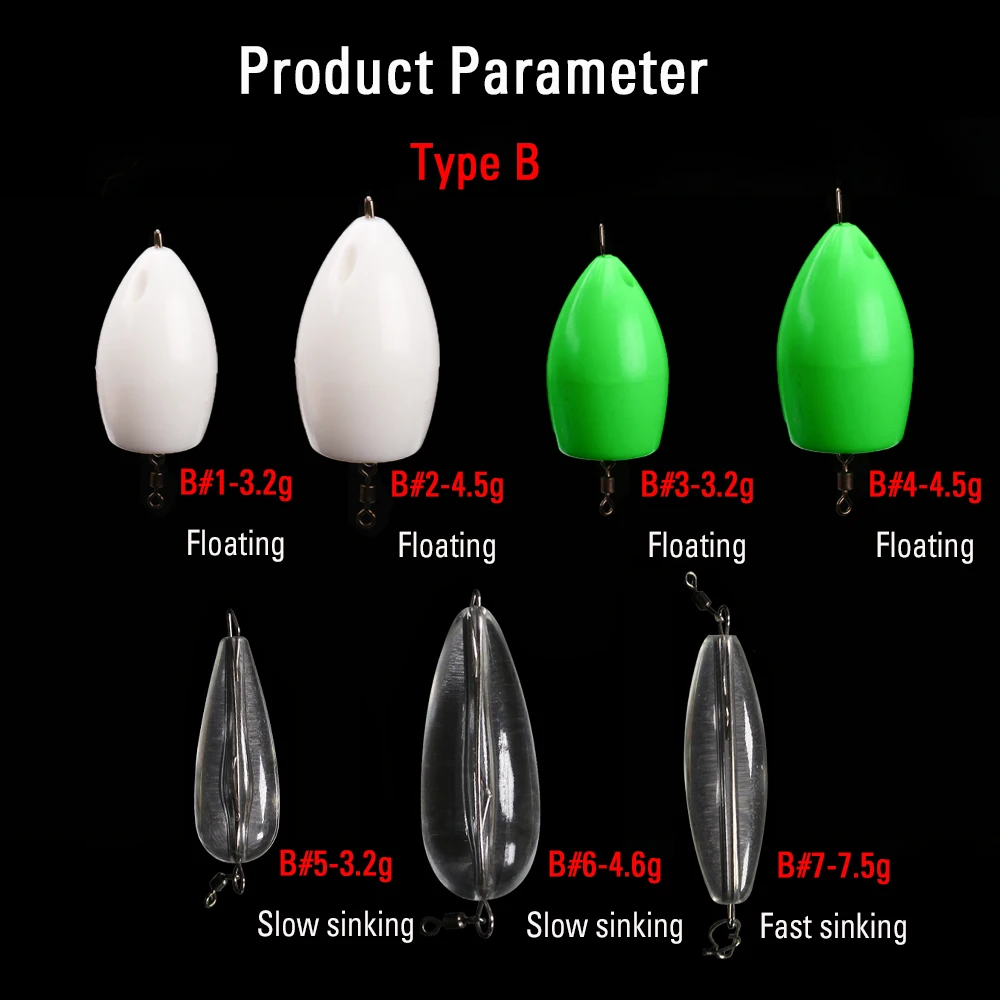 5 قطعة يطير الصيد إغراء يلقي الثقالة مجددة موازنة رمي المعونة دبوس 8-Word حلقة طويلة النار العائمة تكساس تلاعب الصيد التبعي #3